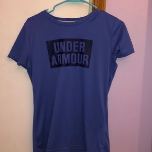 Small, blue Under Armour workout shirt